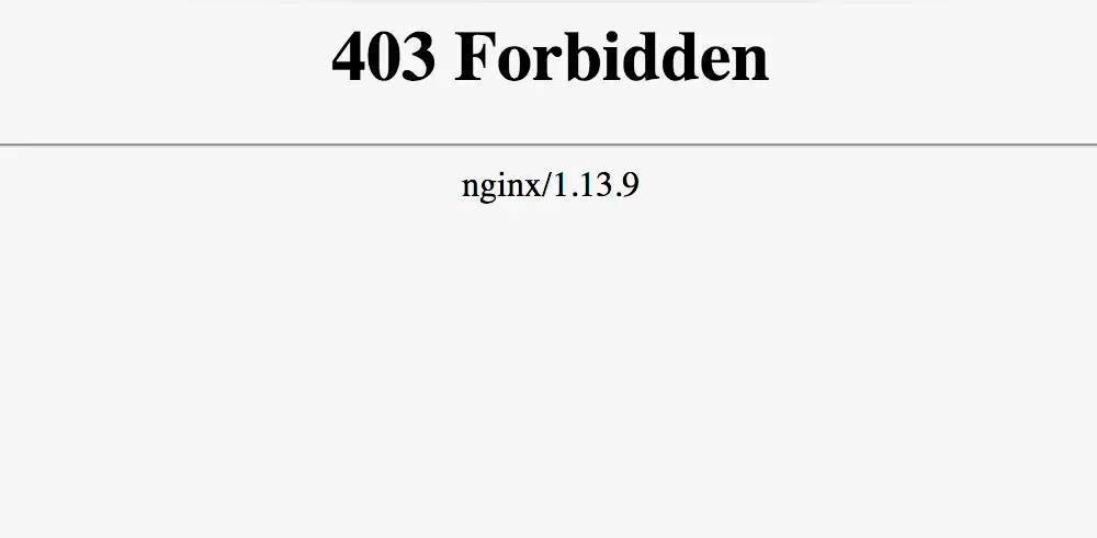 Скриншот ошибки 403 Forbidden на сайте