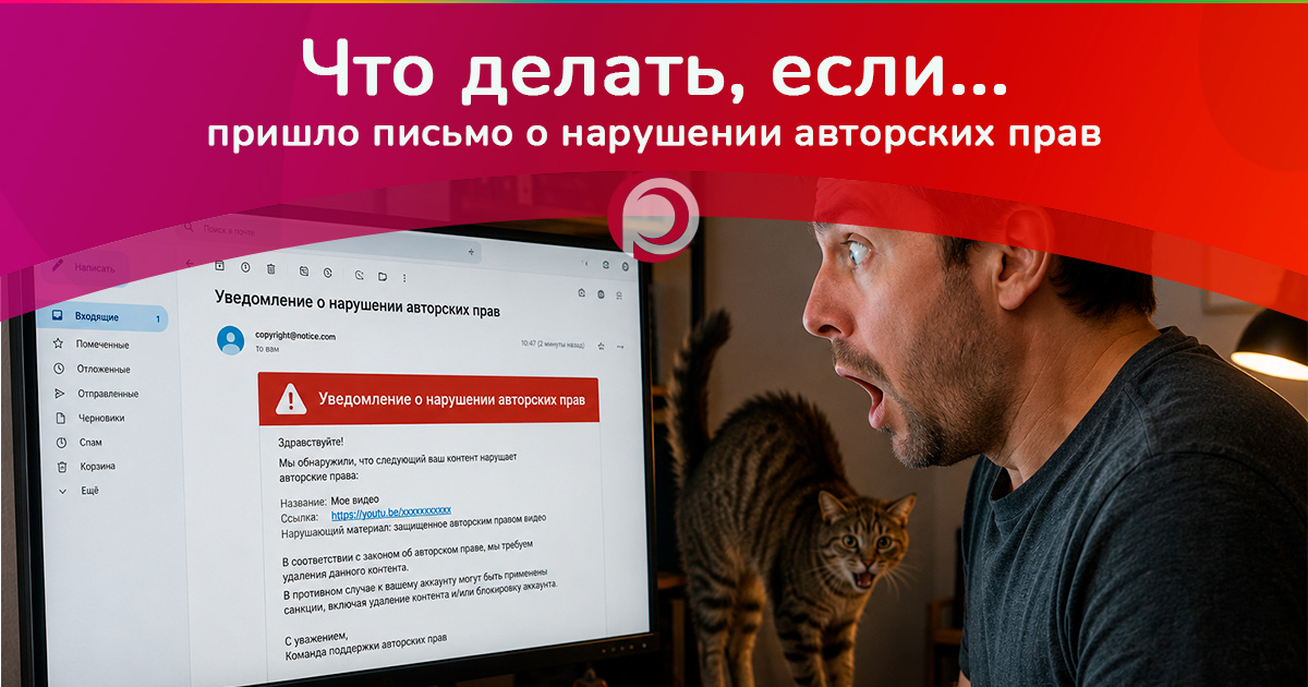 Что делать, если пришло письмо о нарушении авторских прав