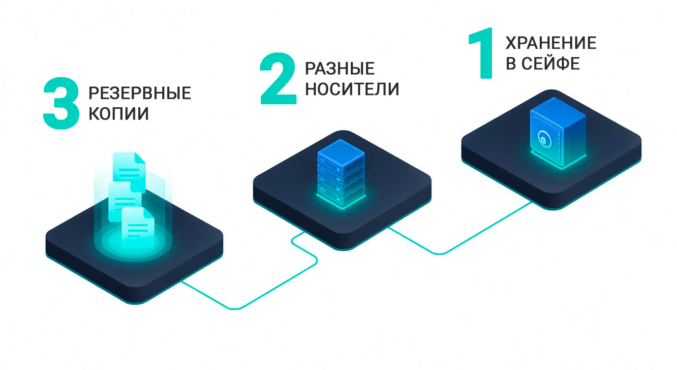 Правило резервного копирования 3-2-1: три копии, два носителя, одна копия за пределами площадки